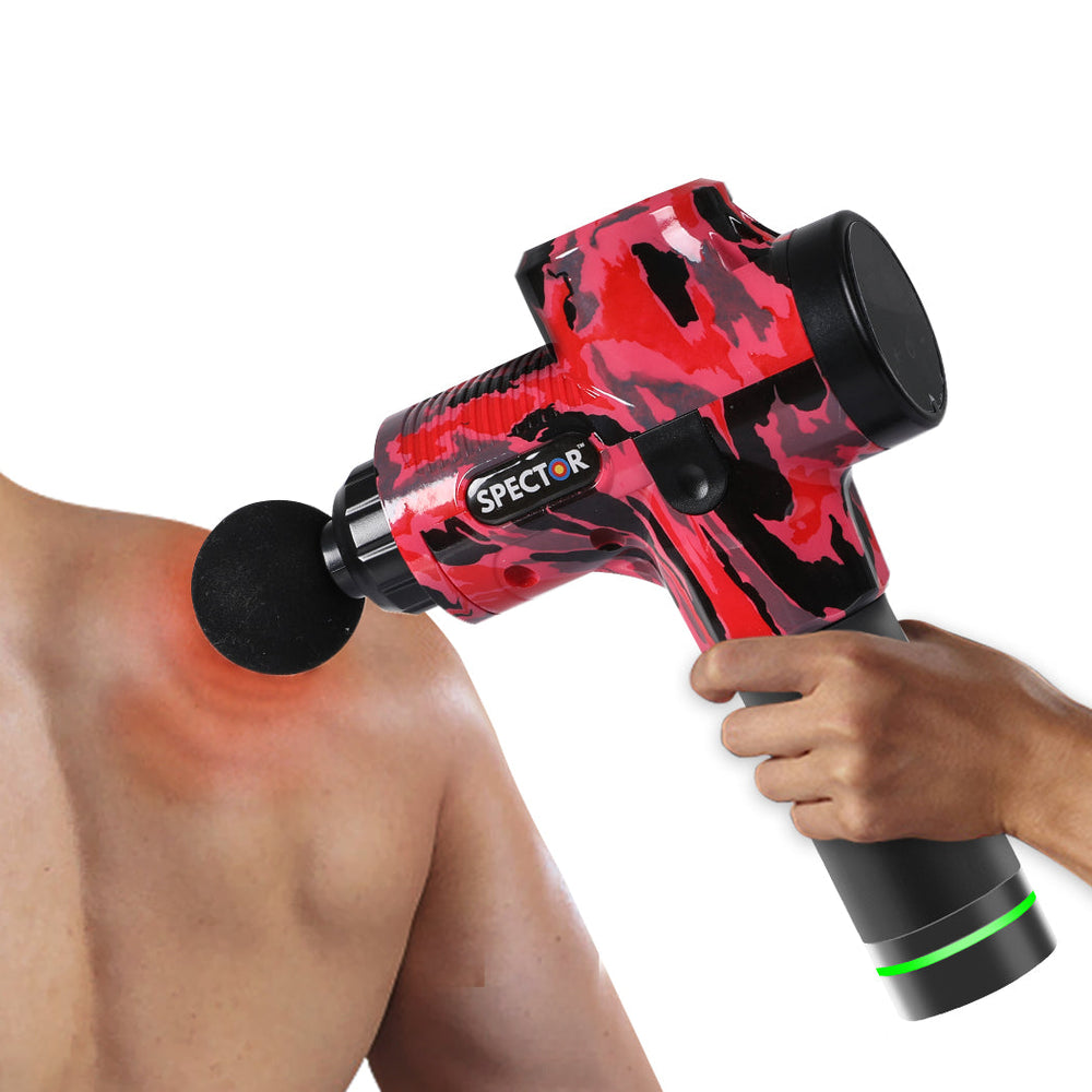 Spector Massage Gun Electric Massager Vibration Muscle Therapy 4 Head Percussion