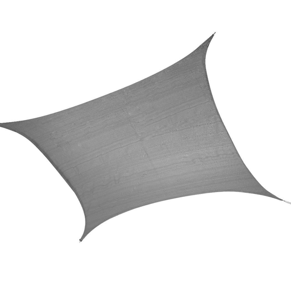 Mountview Sun Shade Sail Cloth Canopy Rectangle Outdoor Awning Cover Grey 5x5M