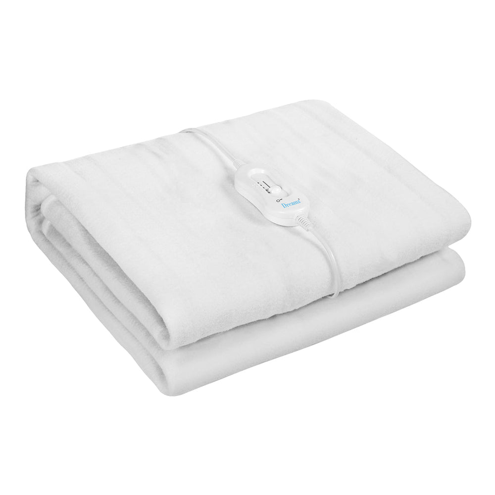 DreamZ Electric Blanket Heated Fully Fitted Pad Washable Winter Warm King Single