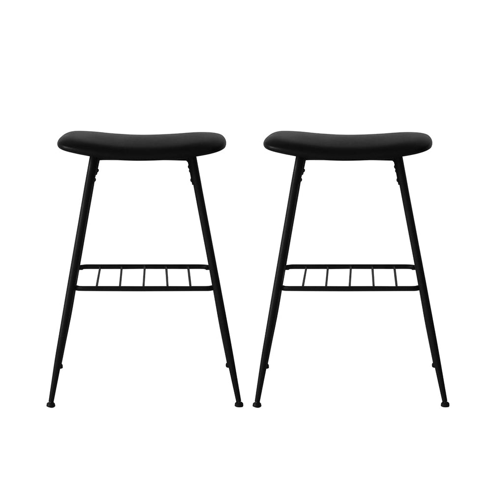 Levede 1XBar Table +2XBar Stools Set Kitchen Pub Cafe Table Chair PU Leather