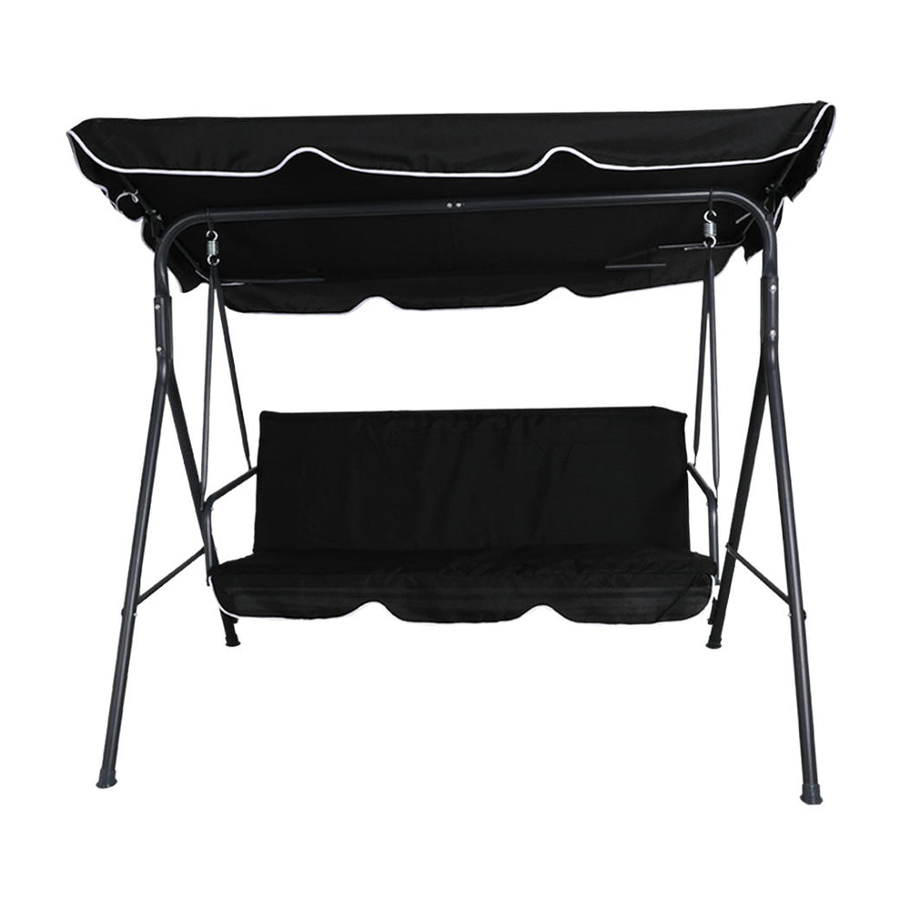 Levede Swing Chair Hammock Outdoor Furniture Garden Canopy Cushion Bench Black