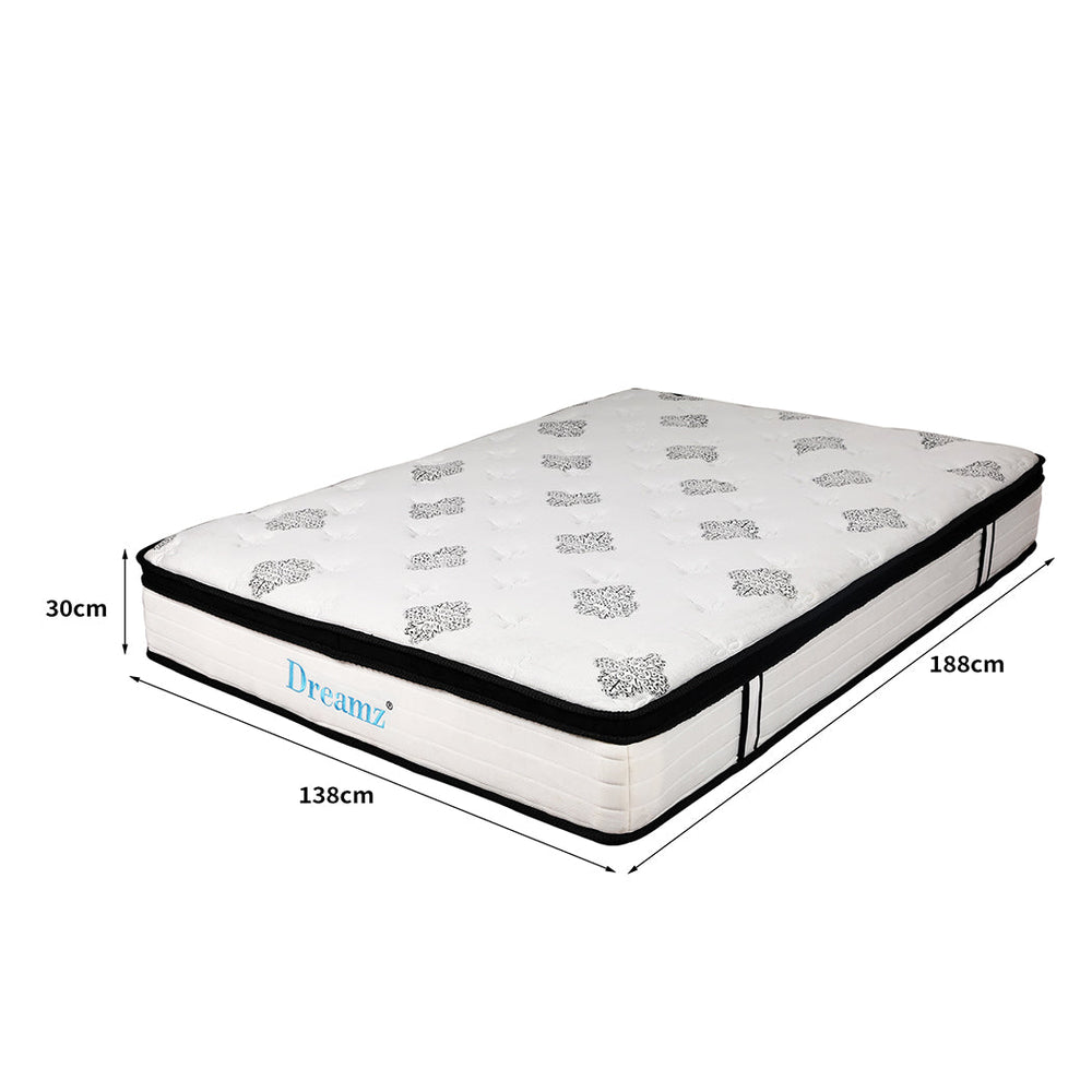 Dreamz Bedding Mattress Spring Double Size Premium Bed Top Foam Medium Firm 30CM
