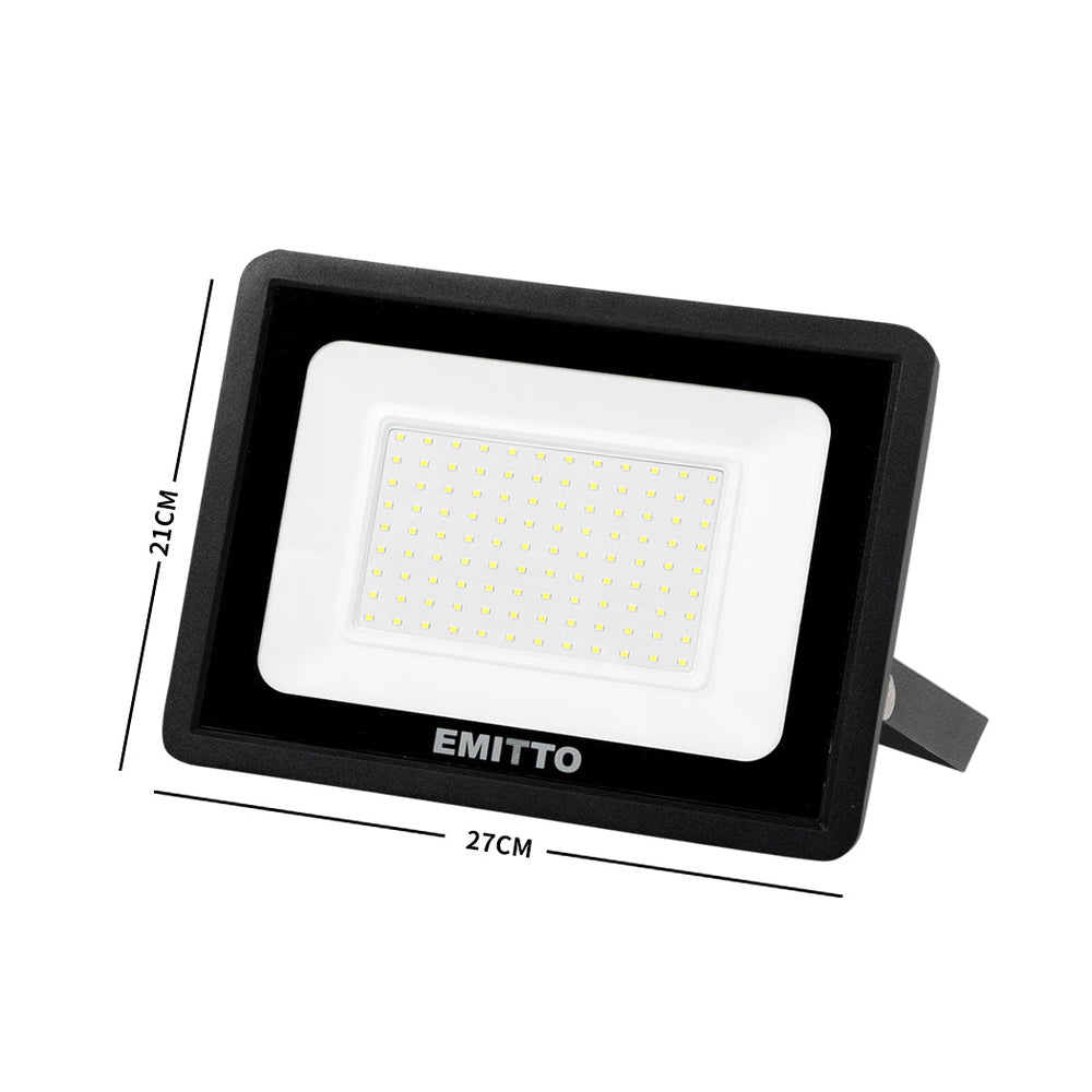 Emitto LED Flood Light 100W Outdoor Floodlights Lamp 220V-240V Cool White
