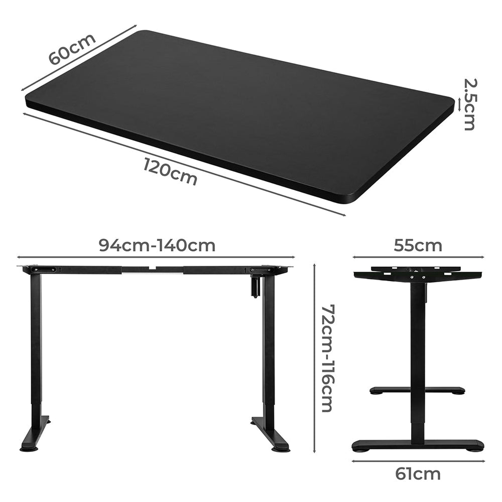 Levede Motorised Standing Desk Height Adjustable Electric Sit Stand Table 120CM