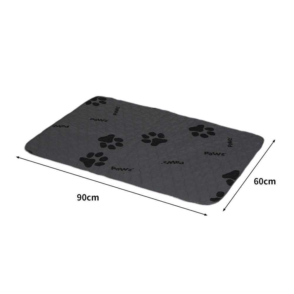 Pawz 4x Washable Dog Puppy Training Pad Pee Puppy Reusable Cushion L Grey