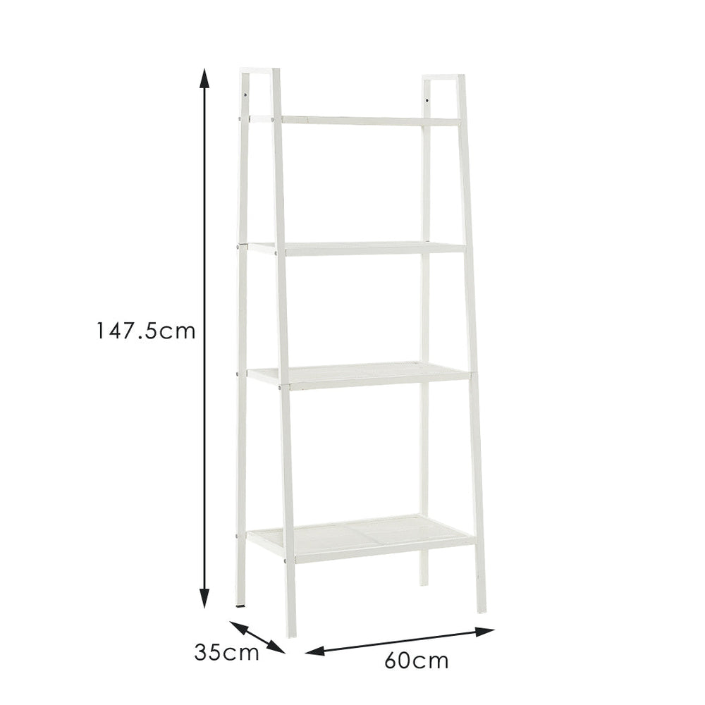 Bookshelf 4 Tier Ladder Shelf Unit  Bookcase Book Storage Display Rack Stand