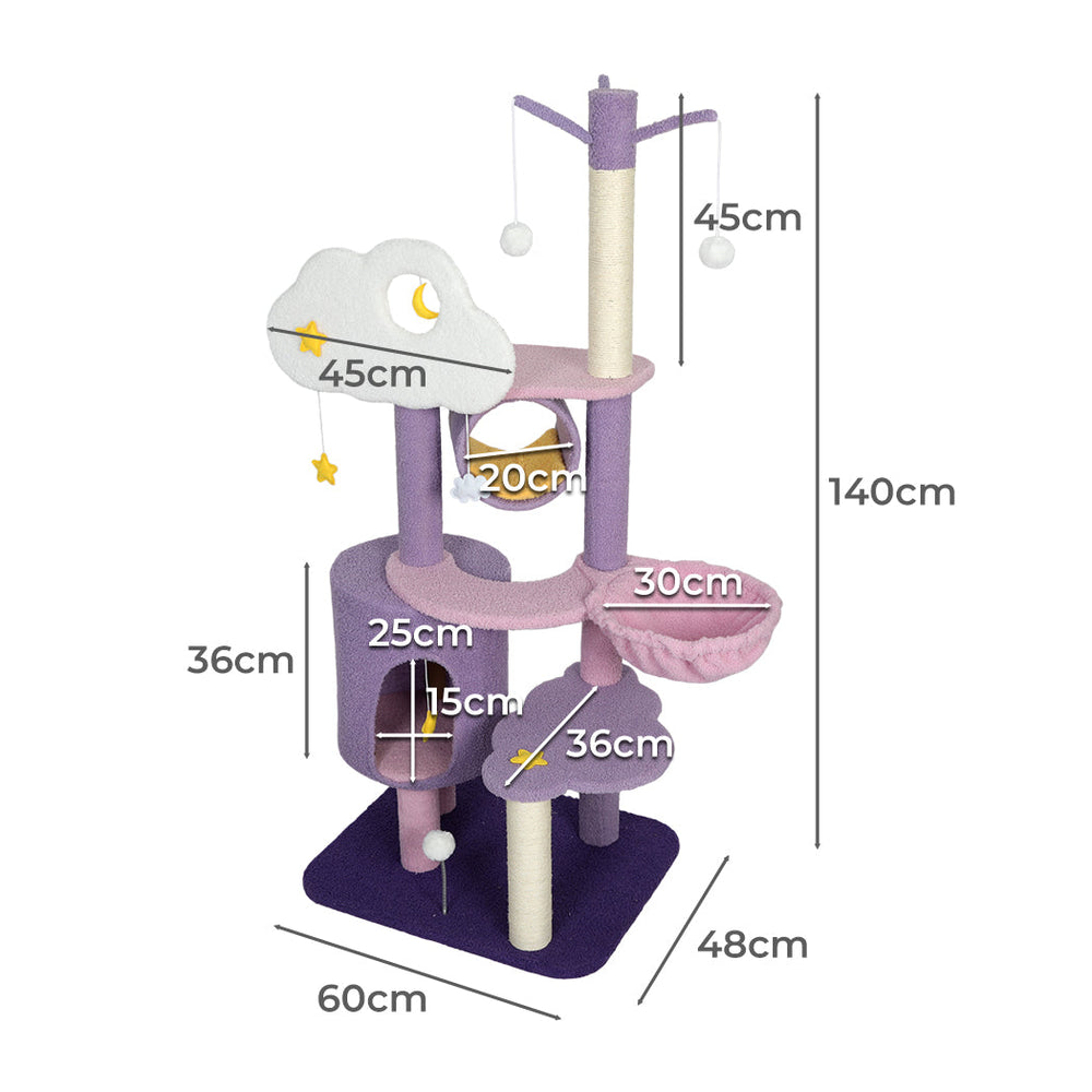 Pawz Cat Tree Kitten Furniture Condo Scratching Post Scratcher Multi-Level