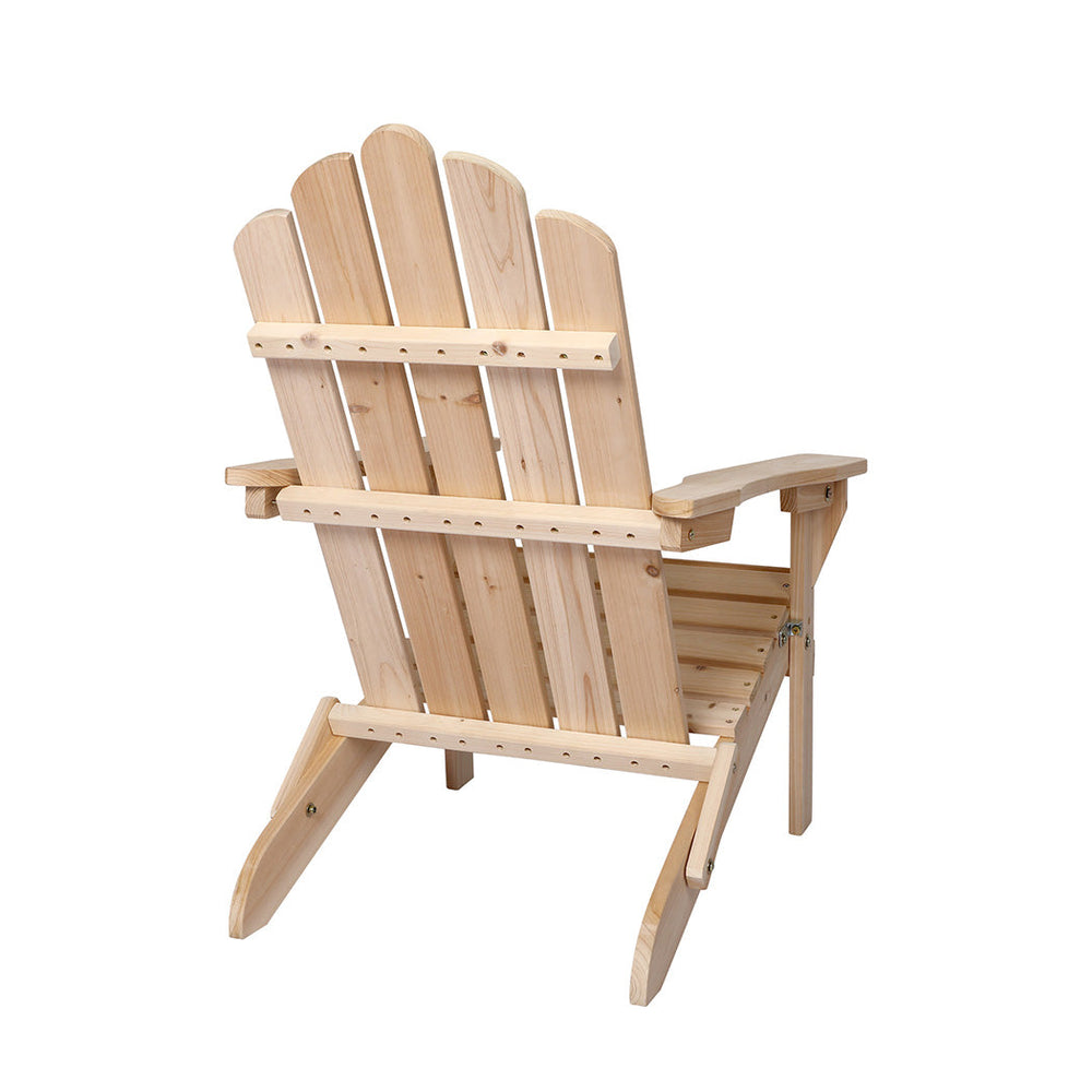 Levede Adirondack Chair Outdoor Furniture Beach Chairs Wooden Patio Garden Deck