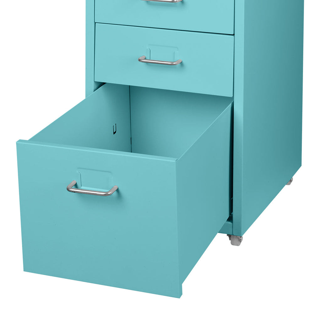 Levede 3 Drawer Office Drawers Cabinet Storage Cabinets Steel Rack Home Blue