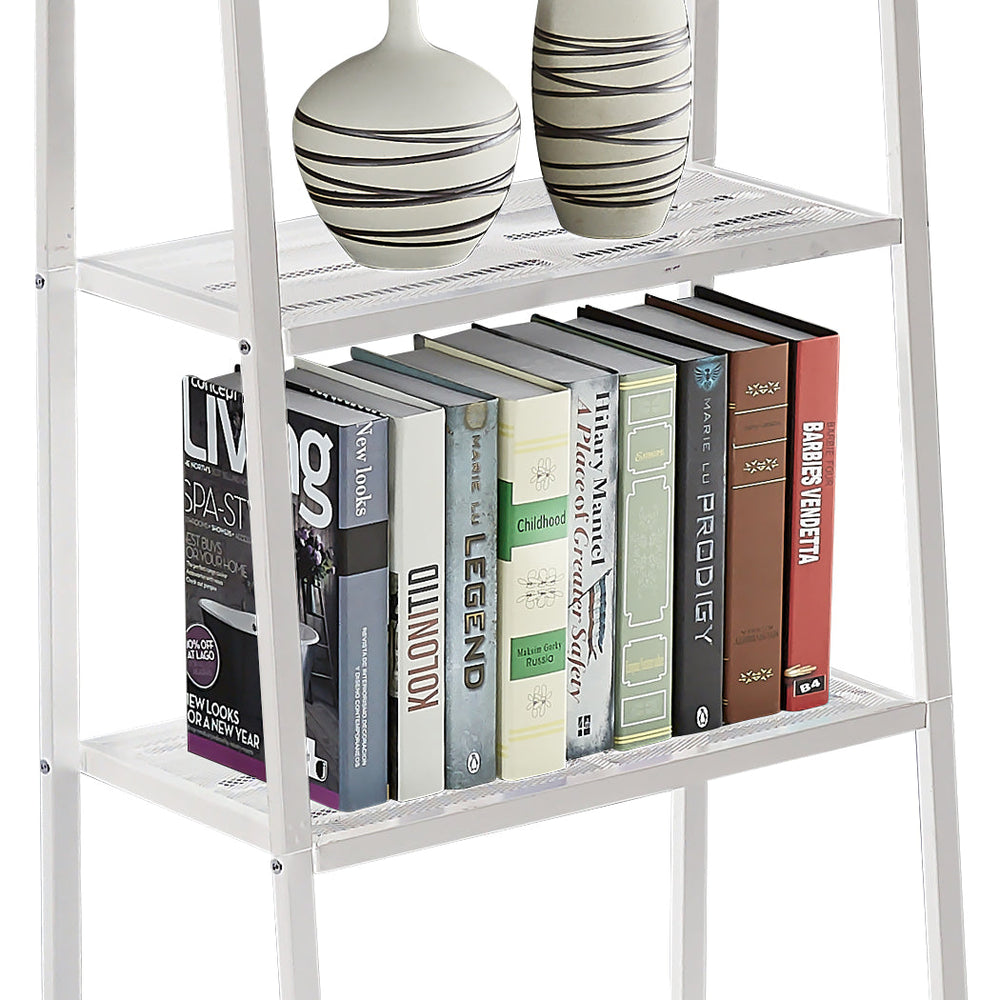 Bookshelf 4 Tier Ladder Shelf Unit  Bookcase Book Storage Display Rack Stand