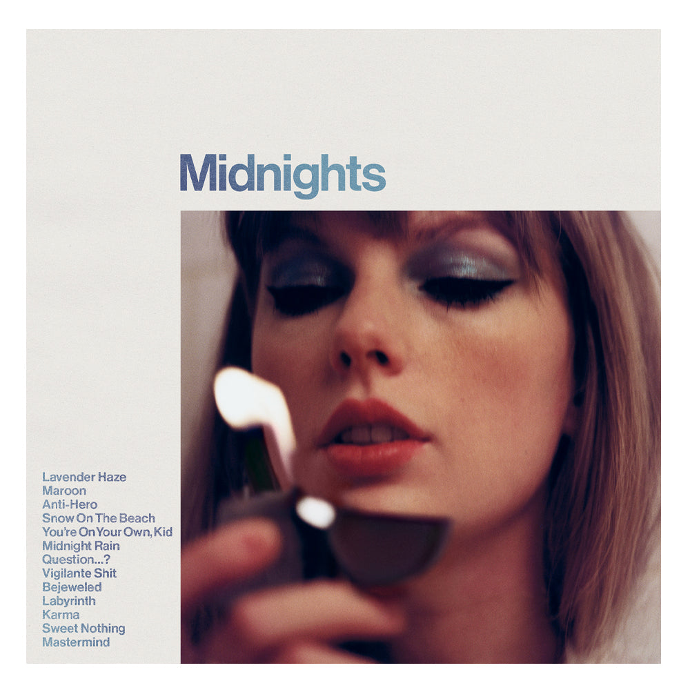 Taylor Swift Midnights Vinyl Album &amp; Crosley Record Storage Display Stand