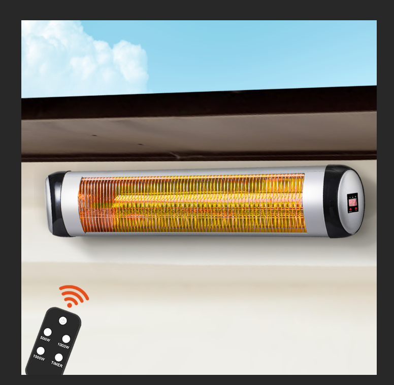 Spector 3000W Electric Heater Infrared Patio Radiant Indoor Outdoor Heat Remote