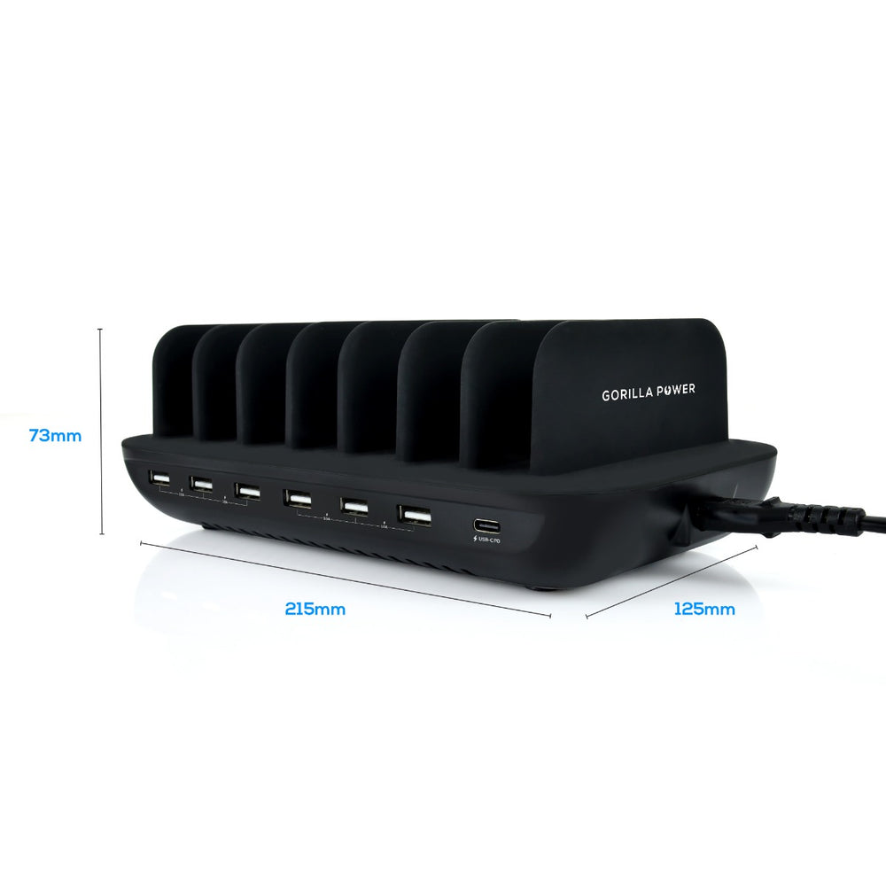 mbeat Gorilla Power 7 Port 60W USB-C &amp; USB-A Charging Station