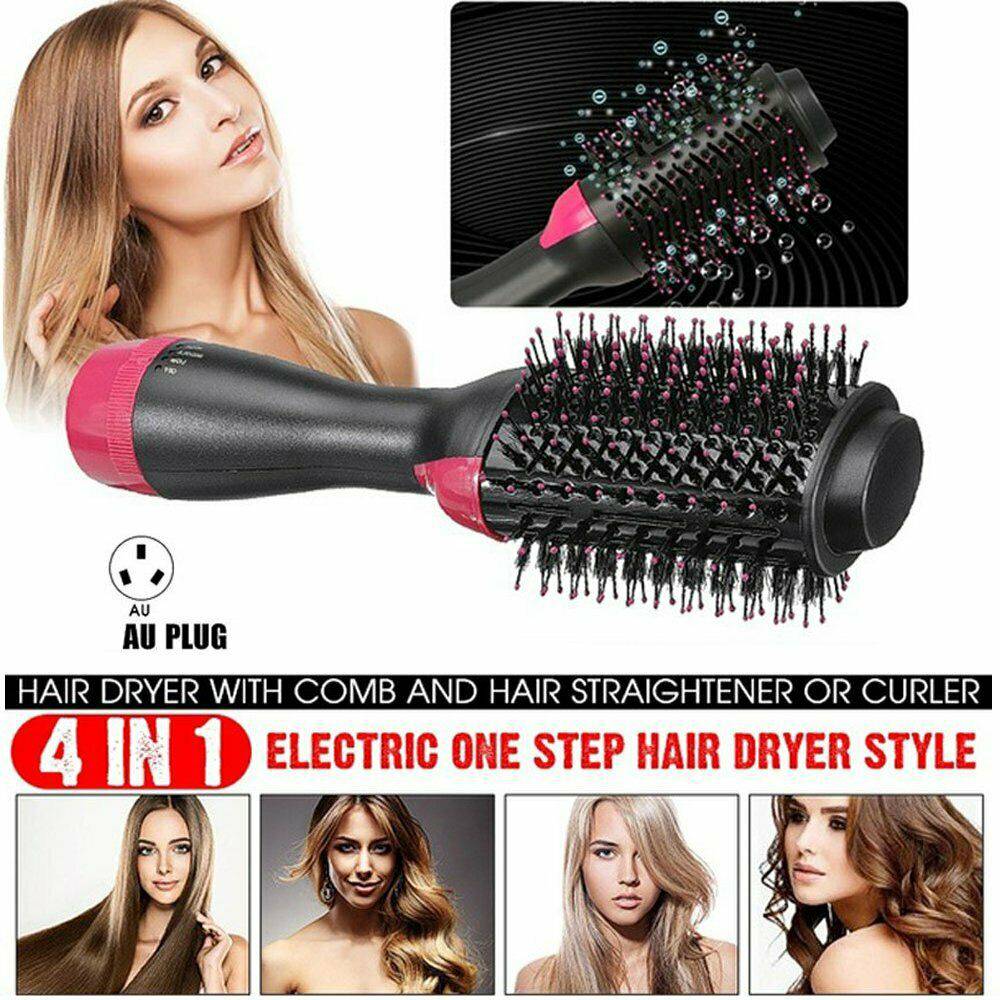 One-Step Hair Dryer and Volumizer Hot Air Brush , Pink