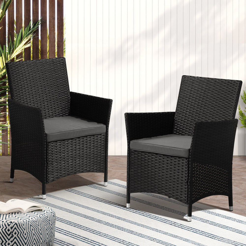 Livsip Outdoor Dining Chairs Rattan Outdoor Patio Chairs Furniture Set of 2