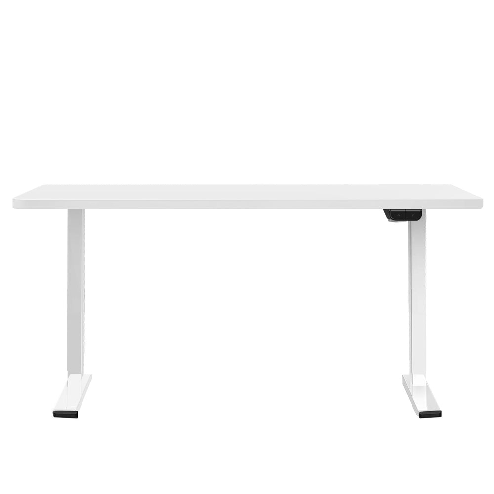 Oikiture Height Adjustable Standing Desk Motorised Electric Sit Stand Table White