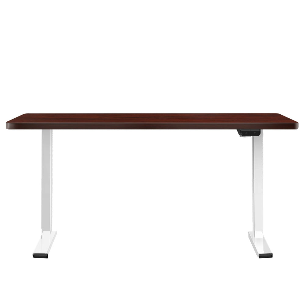 Oikiture Standing Desk Height Adjustable Motorised Electric Stand Table Walnut