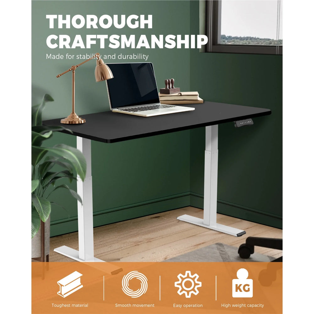 Oikiture Standing Desk Height Adjustable Motorised Sit Stand Table Dual Motor