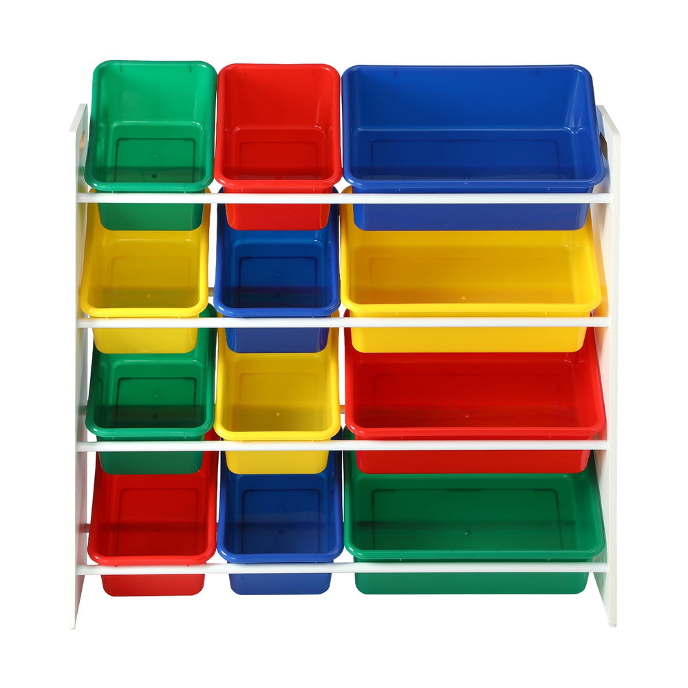 Oikiture Kids Toy Box Organiser 12 Bins Display Shelf Storage Rack Drawer