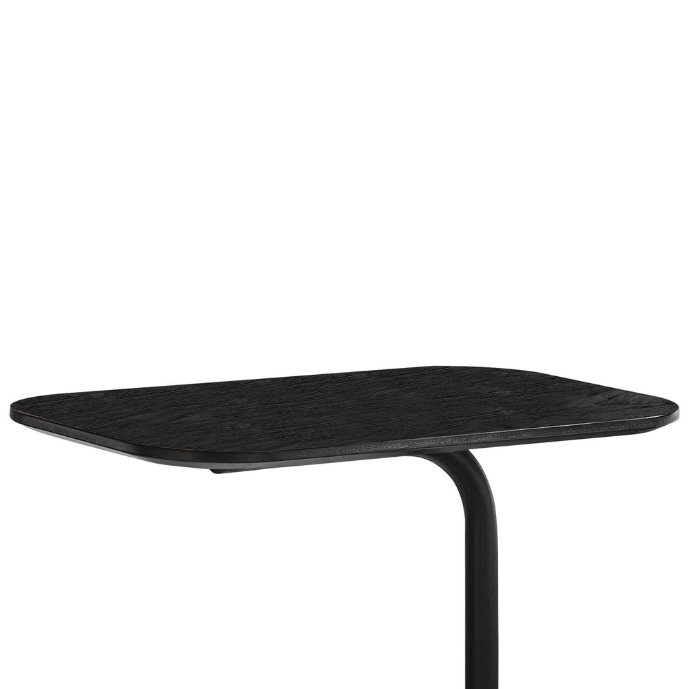 Sarantino Beveled Edge C-Shaped Side Table - Black