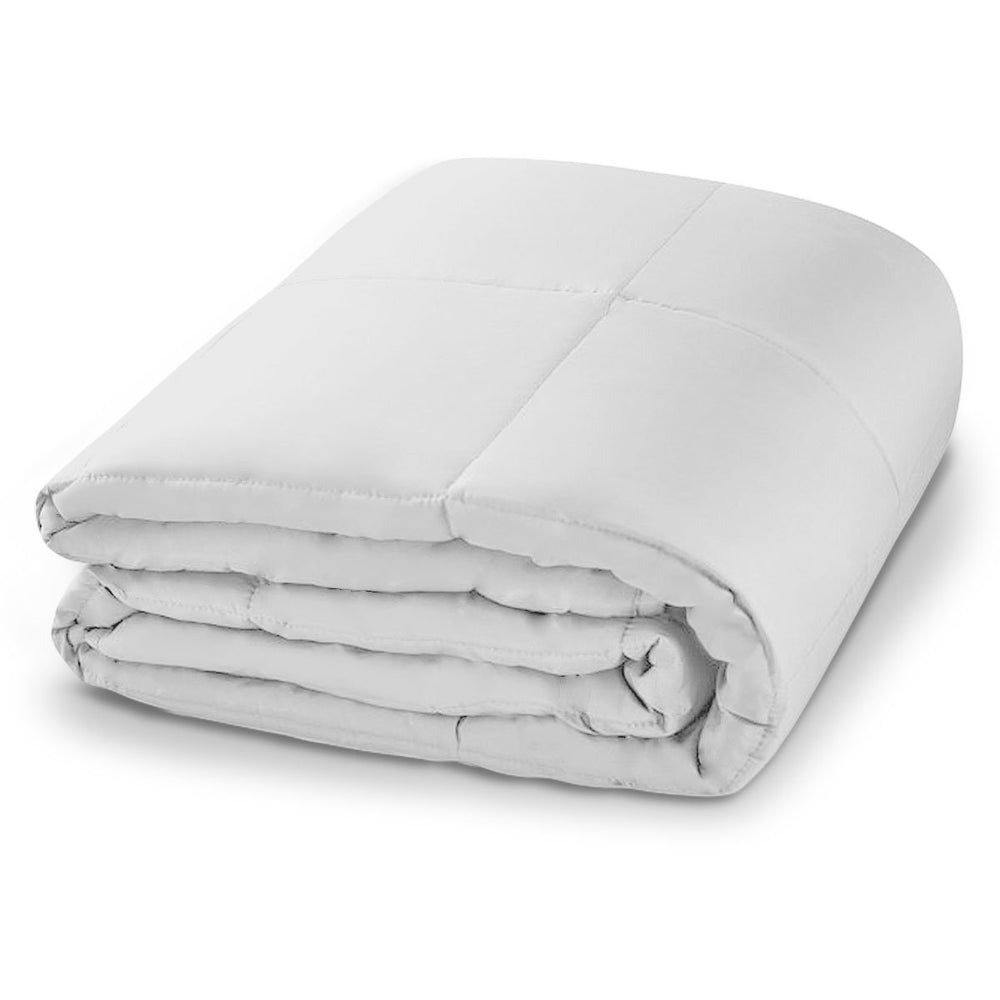 Laura Hill Weighted Blanket Heavy Quilt Queen Doona 5Kg - White
